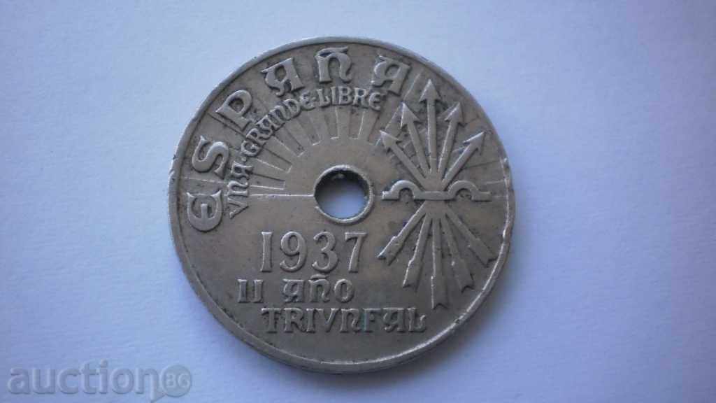 Spain 25 Tsentimo 1937 Rare Coin with price € 2.05 | 4.01 BGN