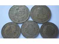 Lot Coins South Africa 5 pieces 1961-1964