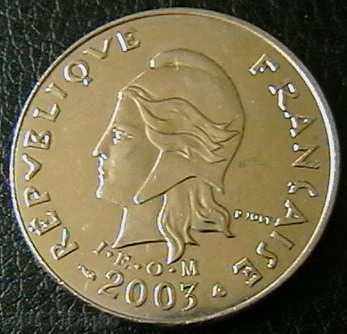 20 φράγκα το 2003 Γαλλική Πολυνησία με τιμή 5.00 BGN | € 2.56 20 φράγκα το 2003 Γαλλική Πολυνησία με τιμή 5.00 BGN | € 2.56
