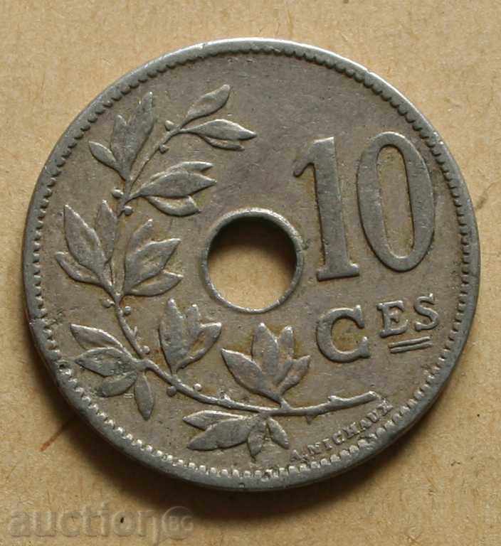 10 centimes 1905 Belgium-French legend