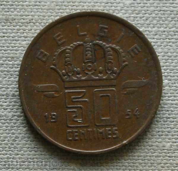 50 de centimes 1954 Belgia - legenda olandeza