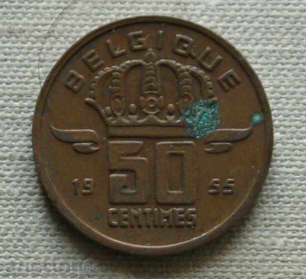50 centimes 1955 Belgium - French legend