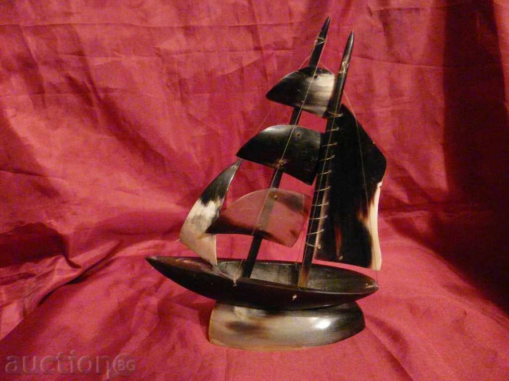 Delivery of Ship-sailboat from natural horn Delivery of Ship-sailboat from natural horn