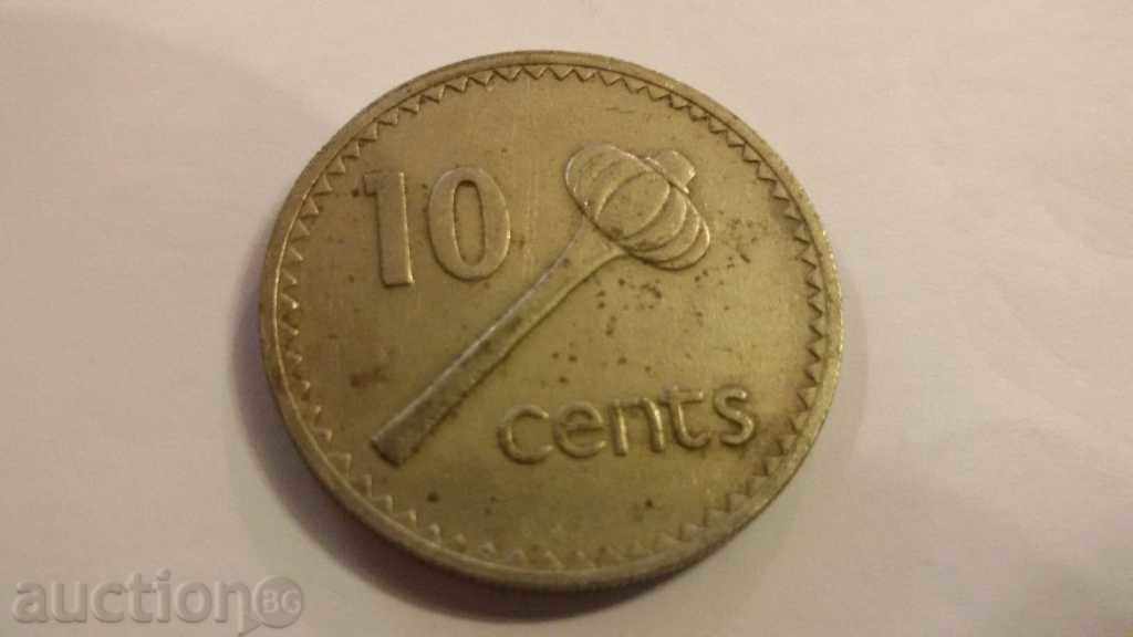 10 цента centa FIJI 1969