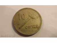 10 cenți CENTA FIJI 1969
