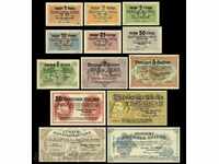 (¯` '• .¸ (reproduction) GDANSK 1923 UNC¸ banknote set. •' ´¯)
