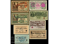 (¯`'•.¸(репродукция)  ГДАНСК  сет банкноти 1923 UNC¸.•'´¯)