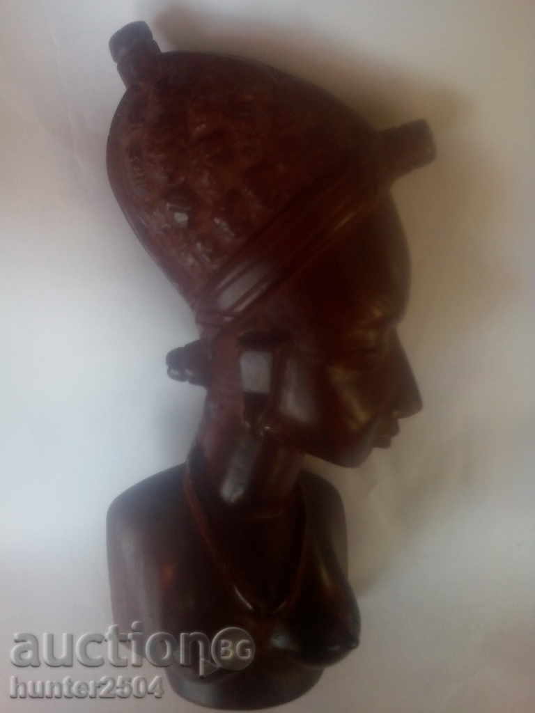 Statuette Naomi, wearing hat and necklace, ebony "EROTIKA". - 5