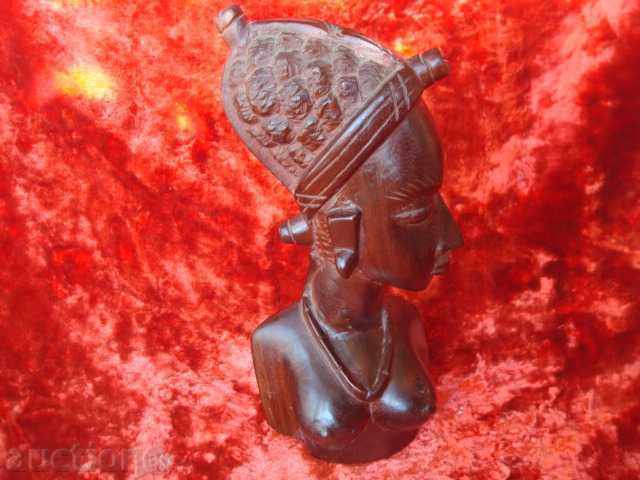 Statuette Naomi, wearing hat and necklace, ebony "EROTIKA".