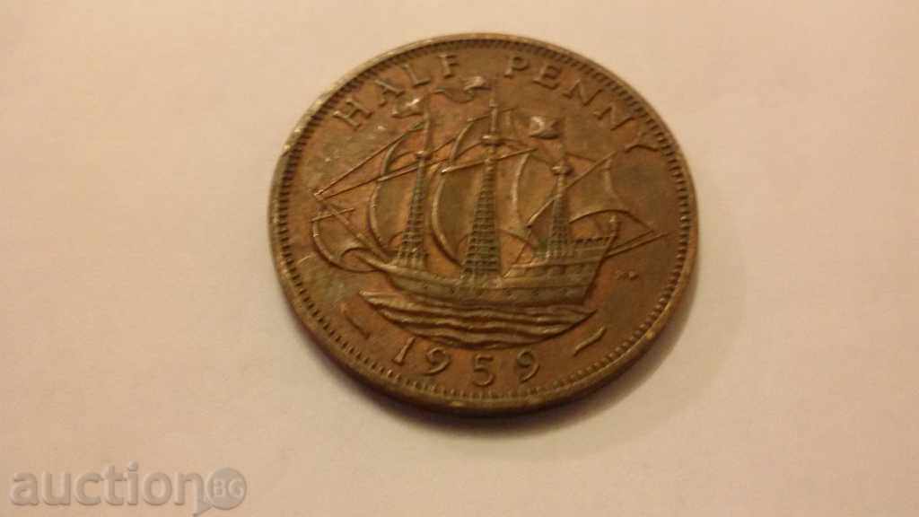 Auction  half penny 1959