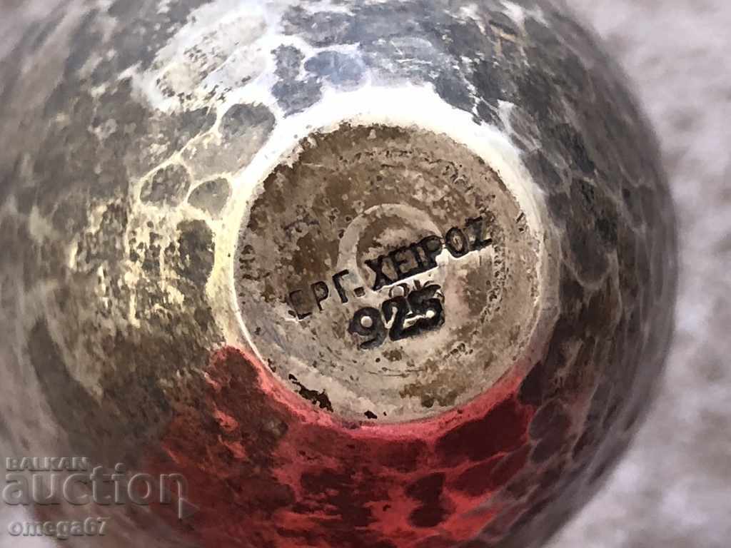 Παράδοση Ασημένια ελληνική αμφορέας σουβενίρ