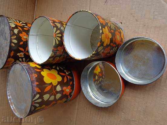 Lot of Romanian tin boxes, box, toy - 5 Lot of Romanian tin boxes, box, toy - 5