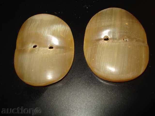 Two large oval bones of horns