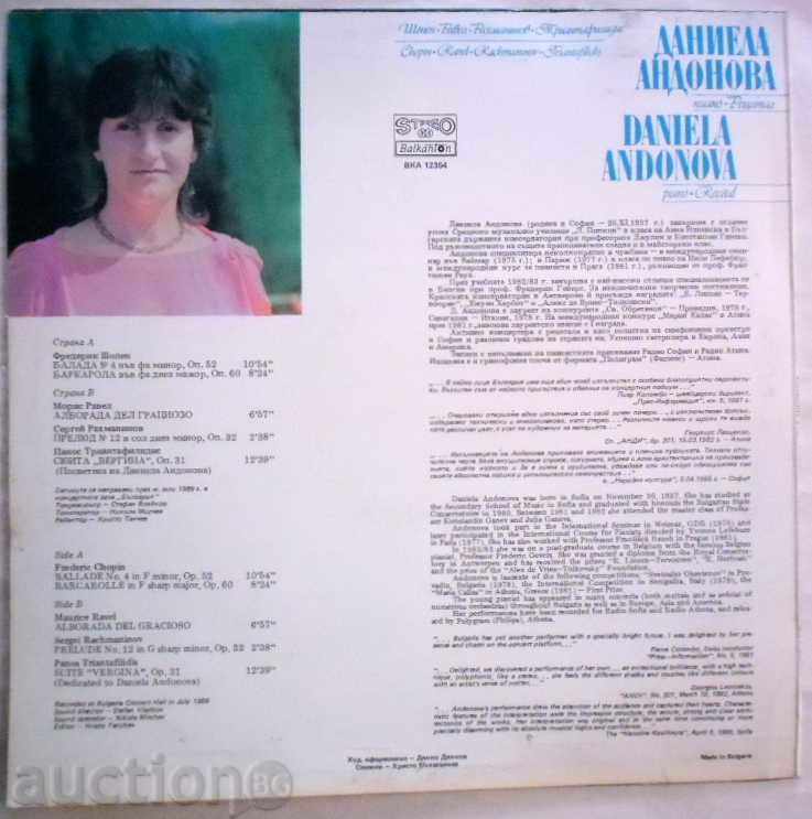 DANIELA ANDONOVA PIANO - RECITAL BKA - 12354 with price 24.99 BGN | € 12.78 DANIELA ANDONOVA PIANO - RECITAL BKA - 12354 with price 24.99 BGN | € 12.78
