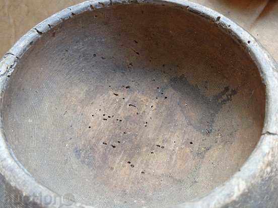 An old wooden bowl with a lid, a cop, a wooden one - 6