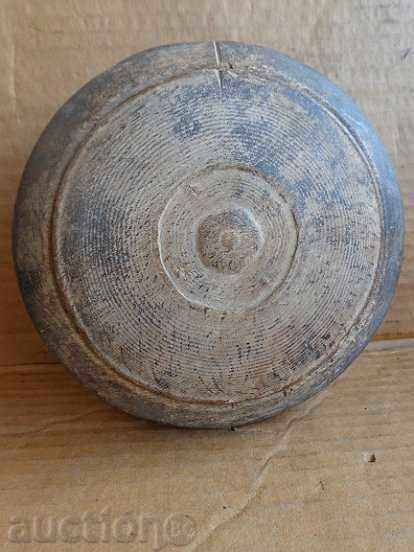 An old wooden bowl with a lid, a cop, a wooden one - 7