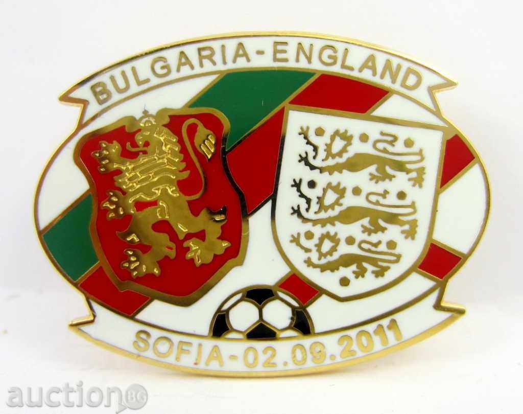Emblemă pentru fotbal-smalț-BULGARIA-ANGLIA-2011