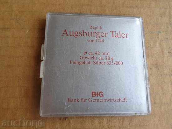 Silver German taler reprint 1977, coin, silver - 6 Silver German taler reprint 1977, coin, silver - 6