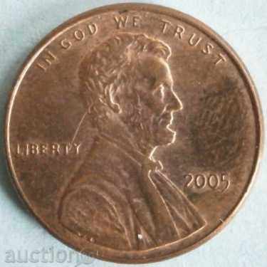 1 цент 2005 САЩ