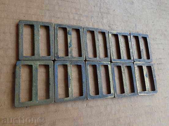 Lot of bronze buckles of belt, belt - 6 Lot of bronze buckles of belt, belt - 6