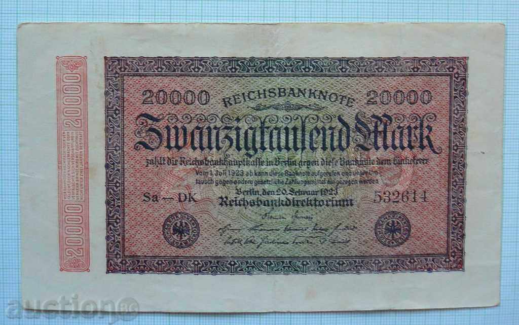 20000 marks 1923 Germany