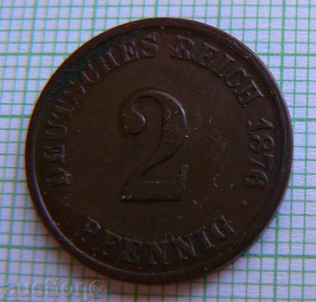 2 Pennig 1876 G - Germany