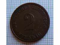 2 pfennigs 1876 G - Γερμανία