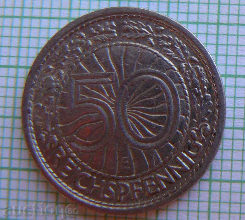 50 pfennigs 1928 E Γερμανία