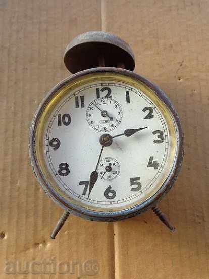 Ceas de masă vechi german, ceas cu alarmă