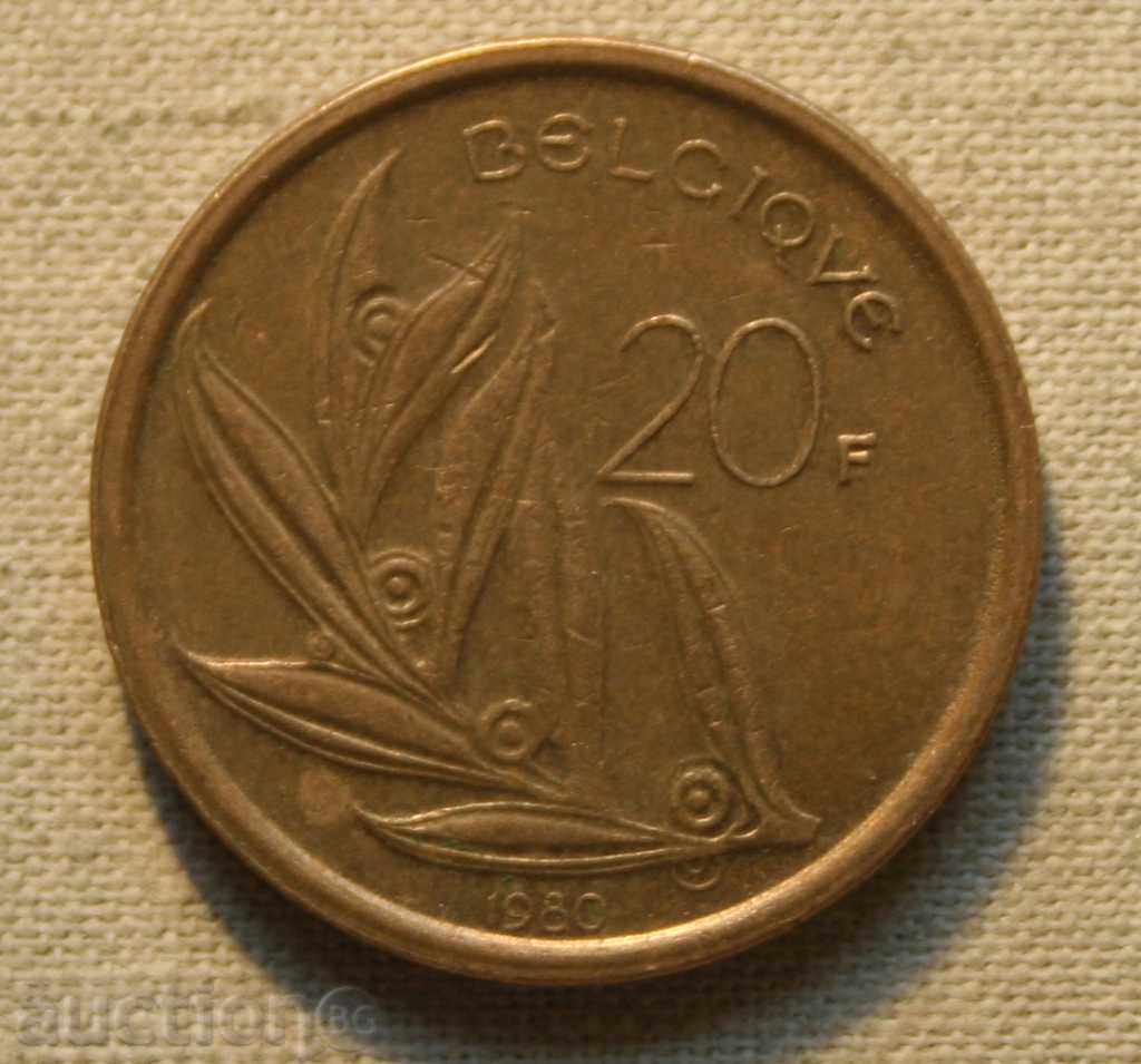 20 franci 1980 Belgia -legenda franceză №1