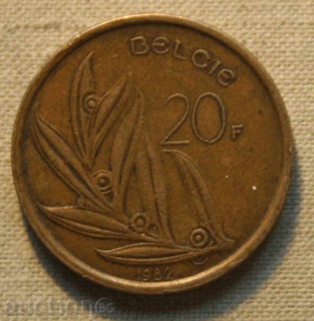 20 франка 1982  Белгия -хол.легенда