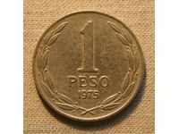 1 песо 1975  Чили-