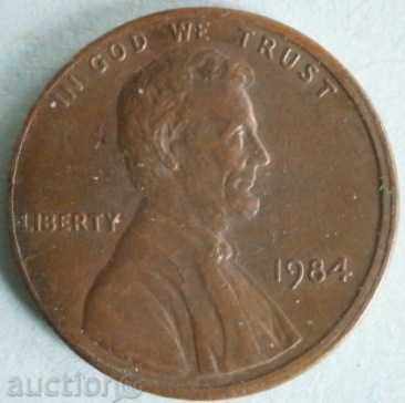 1 цент САЩ 1984г.