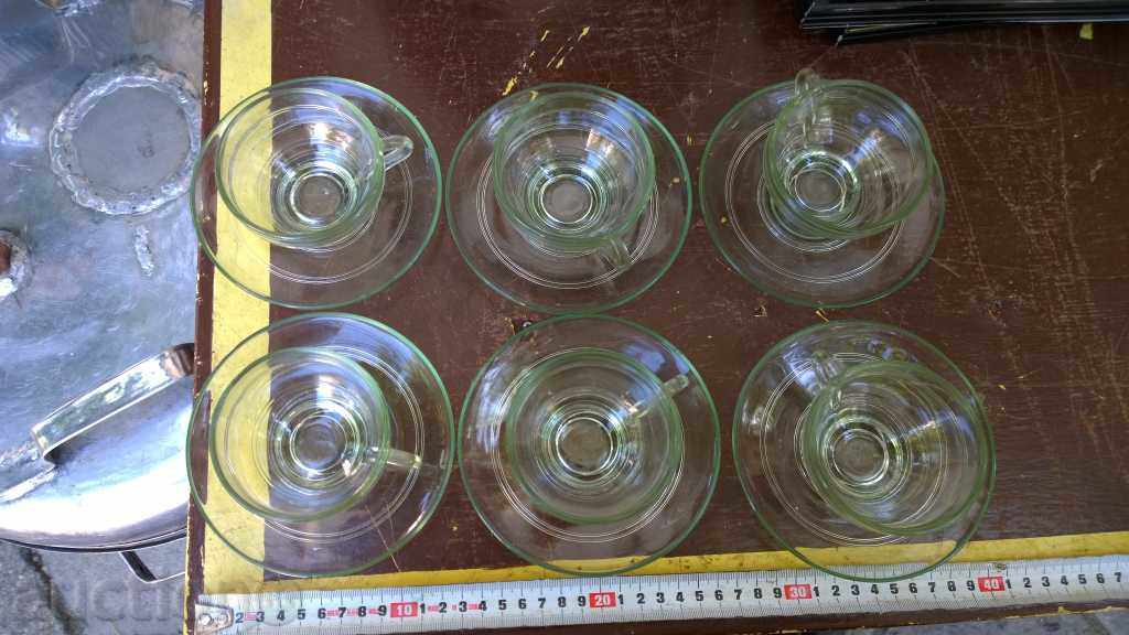 5655. STAR SERVICE FOR CAFET AND TEA OPEN GLASS BELOTHERM with price 18.00 BGN | € 9.20 5655. STAR SERVICE FOR CAFET AND TEA OPEN GLASS BELOTHERM with price 18.00 BGN | € 9.20