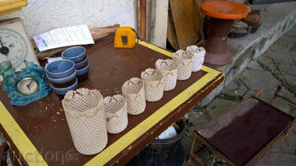 Auction 5723. SERVICE BOTTLES FOR BOTTLES AND CHAIRS HAND-KNITTED ONE Auction 5723. SERVICE BOTTLES FOR BOTTLES AND CHAIRS HAND-KNITTED ONE