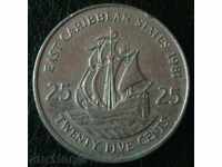 25 cents 1981, East Caribbean States