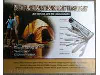 Multitus tool + powerful LED flashlight
