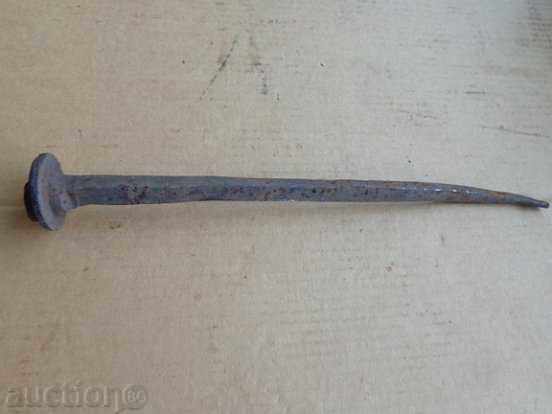 Huge old forged nail, wrought iron, spit, four grams with price 29.00 BGN | € 14.83 Huge old forged nail, wrought iron, spit, four grams with price 29.00 BGN | € 14.83
