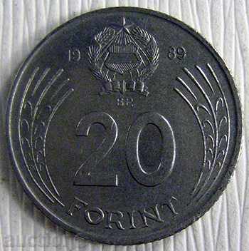 Ungaria 20 forint 1989 / Ungaria 20 Forint 1989