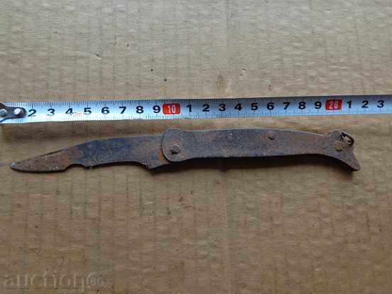 Auction  Old primitive knife, knife, wrought iron