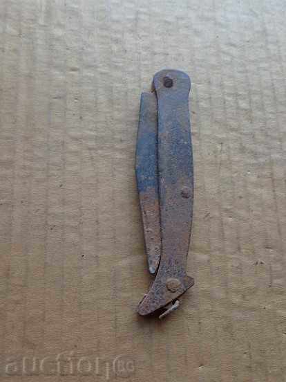Old primitive knife, knife, wrought iron - 7