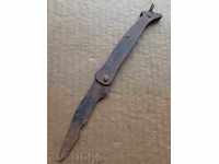 Old primitive knife, knife, wrought iron