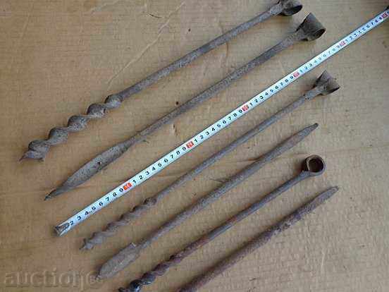 Lot burghie vechi, bretele, burghiu, burghiu, fier forjat cu preț 133.00 BGN | € 68.00