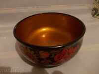 RUSSIAN WOODEN BOWL "KHOKHLOMA" TYPE (2)