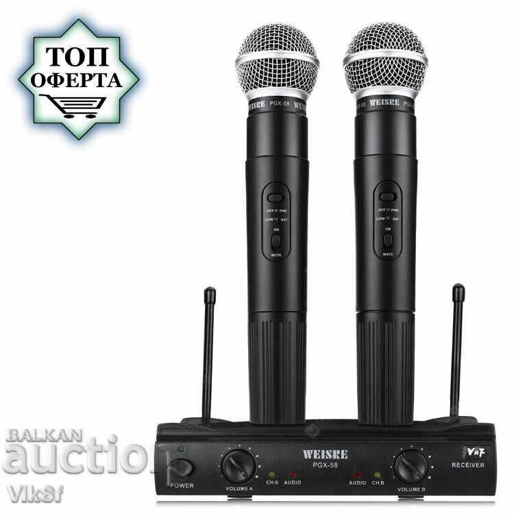 Auction Professional pair of wireless microphones WEISRE PGX - 51 Auction Professional pair of wireless microphones WEISRE PGX - 51