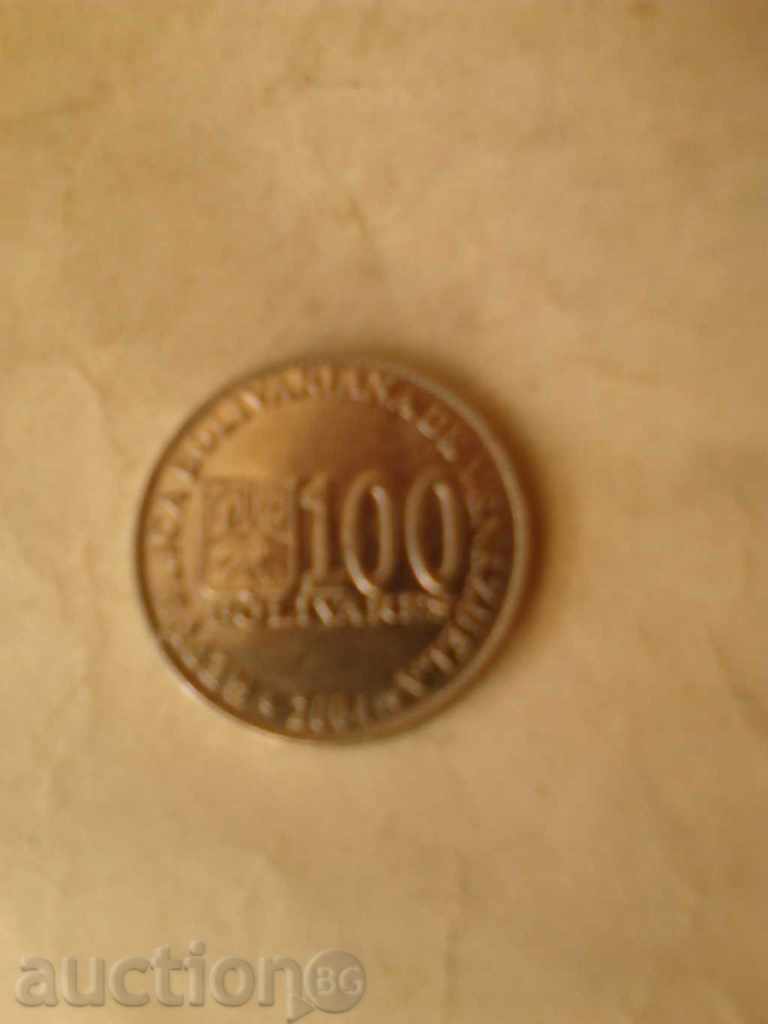Венецуела 100 боливара 2004