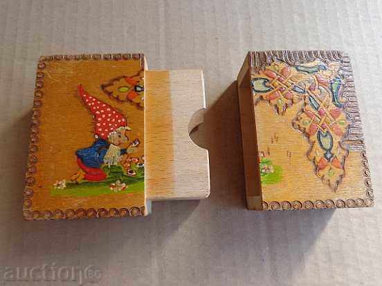An old wooden pyrographic cigarette case, a box, a cigarette with price 35.00 BGN | € 17.90 An old wooden pyrographic cigarette case, a box, a cigarette with price 35.00 BGN | € 17.90