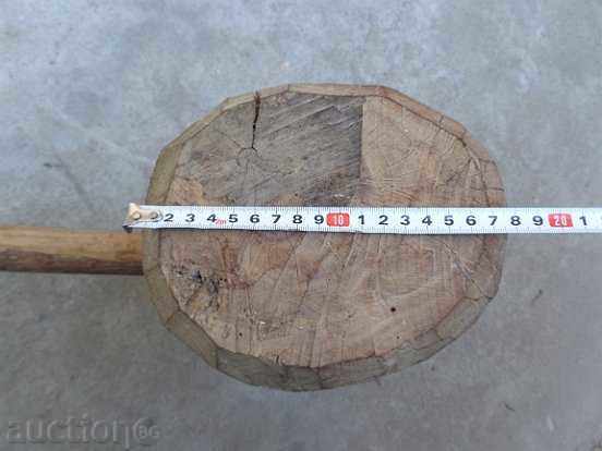 Auction  Old wooden big hammer, instrument, wood, 19th century