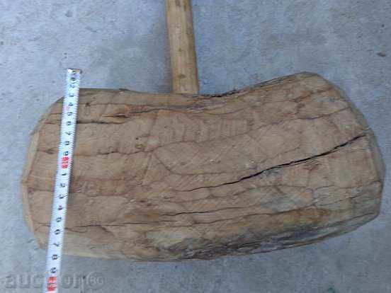 Delivery of Old wooden big hammer, instrument, wood, 19th century