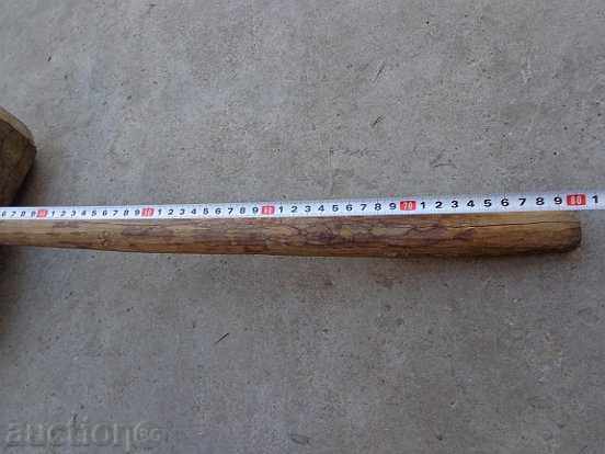 Old wooden big hammer, instrument, wood, 19th century - 6